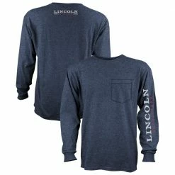 Buy 🧨 Lincoln Outfitters Men's Heavyweight Long Sleeve Pocket Graphic Tee Vintage Indigo Black Heather - LOLSPK-01VIBH - Long Sleeve Shirts 🛒
