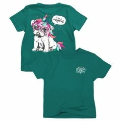 Top 10 💯 Lincoln Outfitters Youth Girl's Unicorn Pug Short Sleeve T-Shirt - LOY-29 - T-Shirts 😍