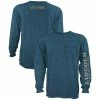 Flash Sale 🔥 Lincoln Outfitters Men's Heavyweight Long Sleeve Pocket Graphic Tee Bluesteel Black Heather - LOLSPK-01-BSBH - Long Sleeve Shirts ❤️