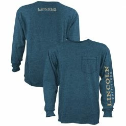 Flash Sale 🔥 Lincoln Outfitters Men's Heavyweight Long Sleeve Pocket Graphic Tee Bluesteel Black Heather - LOLSPK-01-BSBH - Long Sleeve Shirts ❤️