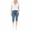 Budget ⌛ Lincoln Outfitters Women's Denim Pedal Pusher with No-Gap Waistband - SU6952MW - Capris 😉