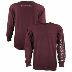 Top 10 ❤️ Lincoln Outfitters Men's Heavyweight Long Sleeve Pocket Graphic Tee Windsor Wine Dark Heather - LOLSPK-01-WWDH - Long Sleeve 👍 Shirts ✨