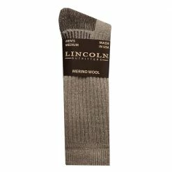 Budget 🔔 Lincoln Outfitters Men's Deluxe Merino Wool Sock Brown - L72273-BRN - 😍 Socks ❤️