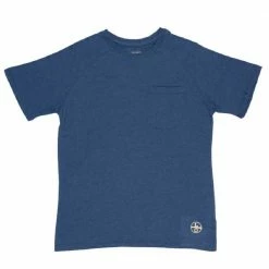 Promo ⭐ Lincoln Outfitters Men's Performance T-Shirt Dusty Blue - RK2DBL - T-Shirts 🛒