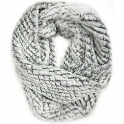 Deals 👏 Lincoln Outfitters Women's Faux Fur Snowy Eternity Scarf White  - P22886-WHT - Women's Eternity Scarfs 😉