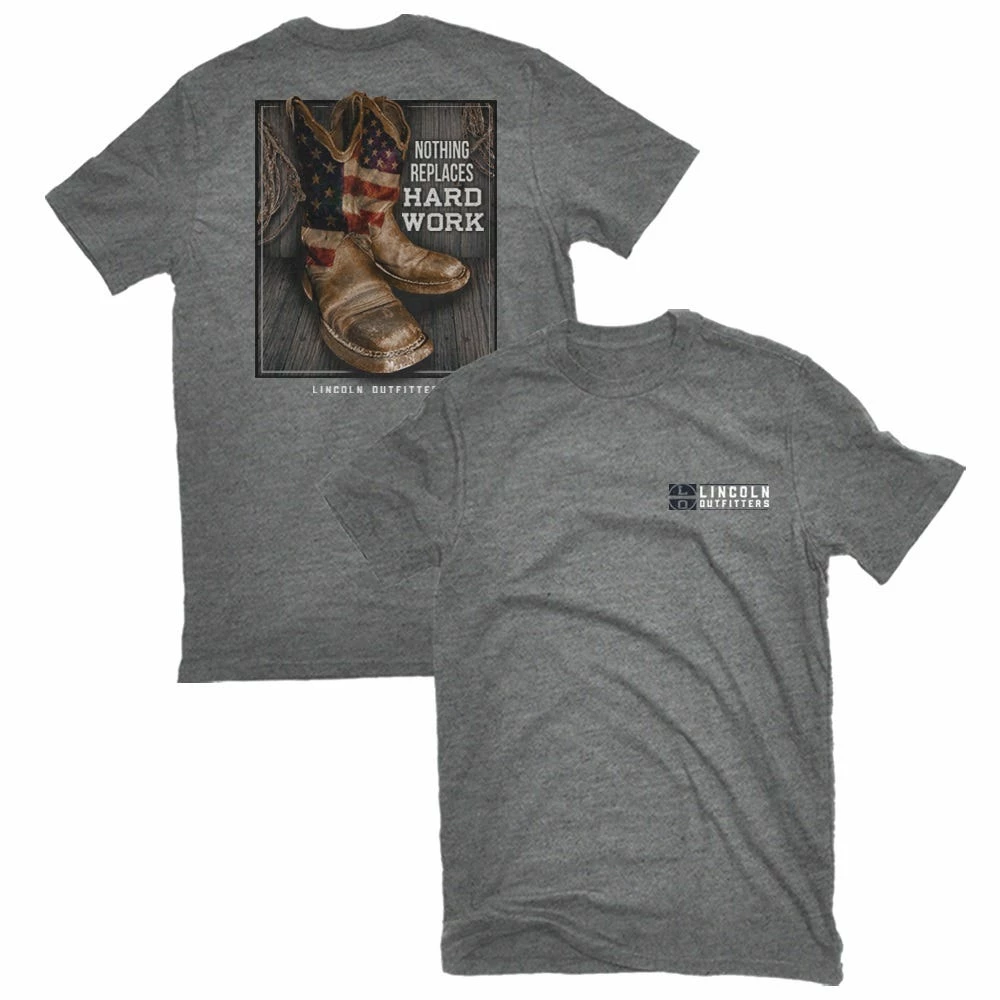 Flash Sale ⭐ Lincoln Outfitters Men's Short Sleeve Cowboy 🔥 Boots T-Shirt Graphite Heather - LO-132GH - T-Shirts ✨ 1 Flash Sale ⭐ Lincoln Outfitters Men's Short Sleeve Cowboy 🔥 Boots T-Shirt Graphite Heather - LO-132GH - T-Shirts ✨