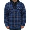 Cheap ⌛ Lincoln Outfitters Men's Hooded 🔥 Shirt Jacket Navy Blue - LOHJ-A0537 - Jackets ⌛