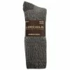 Budget 🌟 Lincoln Outfitters Men's Merino Wool Blend Sock 2 Pack Charcoal - L2/8791-CHAR - Socks ✨