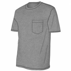 Cheapest ❤️ Lincoln Outfitters Men's Heavyweight Relaxed Fit Short Sleeve Pocket Tee Athletic Heather - LOPK-01R-ATHTR - Pocket T-Shirt 🤩