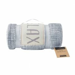 Hot Sale π Lincoln Outfitters Solid Velvet 50 x 60 Throw with printed Relax Patch applique - RK-VELAP-REL - Blankets & Bedspreads π