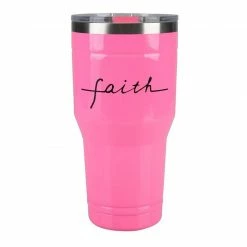 Coupon ✔️ Lincoln Outfitters "Faith" 30 oz. Religious Tumbler, Pink - 89-636-0204 - Tumblers ✨