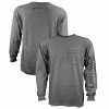 Cheapest 😍 Lincoln Outfitters Men's Heavyweight Long Sleeve Pocket Graphic Tee Graphite Heather - LOLSPK-01GH - Long Sleeve Shirts 🧨