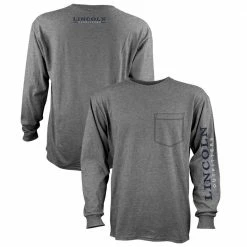 Cheapest 😍 Lincoln Outfitters Men's Heavyweight Long Sleeve Pocket Graphic Tee Graphite Heather - LOLSPK-01GH - Long Sleeve Shirts 🧨