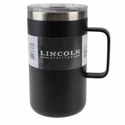 Discount ⌛ Lincoln Outfitters 20 Oz. Coffee Mug Black 87-960-0204 - Water Bottles & Hydration 🎁