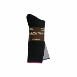 Brand new ⌛ Lincoln Outfitters Ladies Ultra-Dri Everyday Boot Sock 2 Pack - Black and Grey / Size Medium L2/423-B/G-M - 🧨 Socks Women's 🤩