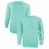 Outlet 😀 Lincoln Outfitters Men's Heavyweight Long Sleeve Pocket Graphic Tee Beach Glass- LOLSPK-01-BG - Long Sleeve 🔥 Shirts ✨