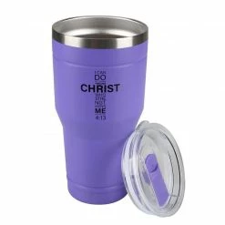 Buy ✨ Lincoln Outfitters "All Things Through Christ" 30 oz. Religious Tumbler, Purple - 89-641-0204 - Tumblers 🤩 -Lincoln Outfitters Shop 663287f6261c1c14765782479f3fdd132024a57f 32631064 3