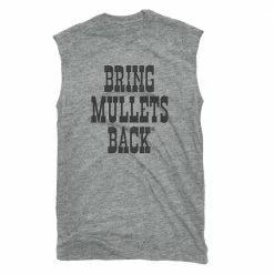 Promo ⌛ Lincoln Outfitters Men's Bring Mullets Back Sleeveless T-Shirt - LOTS-16 - T-Shirts 😍