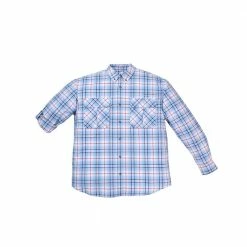 Best Pirce 💯 Lincoln Outfitters Men's Long Sleeve Plaid Shirt Blue/Red - G4359-BLURED - Long Sleeve Shirts 💯