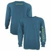 Brand new 🛒 Lincoln Outfitters Men's Heavyweight Long Sleeve Pocket Graphic Tee Bluesteel - LOLSPK-01-BS - Long Sleeve 🔔 Shirts ✔️