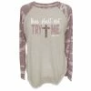 Discount 🔔 Lincoln Outfitters Ladies Long Sleeve Thou Shalt Not Try Me Zephyr Camo T-Shirt - LO-LFR-09 - Long Sleeve Shirts Women's 🎉