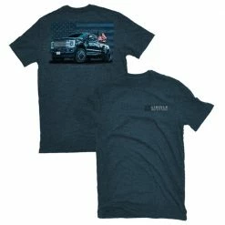 New ⭐ Lincoln Outfitters Men's Short Sleeve Dually Truck T-Shirt Bluesteel Black Heather - LO-140 - T-Shirts 🌟