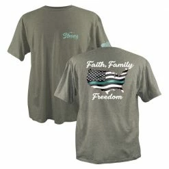Best Pirce 🔥 Lincoln Outfitters Strong Ladies Faith Family Green Short Sleeve T-Shirt - SGL-38 - T-Shirts 🥰