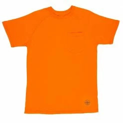 Promo 🌟 Lincoln Outfitter's Men's Short Sleeve Performance Tee Orange - RK2ORG - T-Shirts 🎉