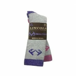 Top 10 🔥 Lincoln Outfitters Ladies Merino Wool Boot Sock 2 Pack Medium - RT/L2/578-PU/FU-M - Socks Women's 🥰