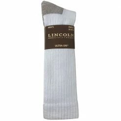 Brand new 💯 Lincoln Outfitters Men's Ultra-Dri Boot Sock 2 Pack White - L2/72299-W - Socks 👍