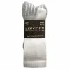 Brand new 😉 Lincoln Outfitters Men's Cotton Crew Sock 3 Pack White - L3/72302-W - Socks 🌟