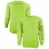 Discount ⌛ Lincoln Outfitters Men's Heavyweight Long Sleeve Pocket Graphic Tee Safety Green - LOLSPK-01SG - Long Sleeve 🥰 Shirts 👏