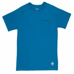 Hot Sale 🔔 Lincoln Outfitter's Short Sleeve Performance Tee Blue - RK2RIP - T-Shirts 👏