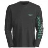 Flash Sale 🛒 Lincoln Outfitters Ladie's Long Sleeve Logo Shirt, Charcoal Heather - LO-LLS708-CH - Long Sleeve Shirts 👏 Women's ⌛