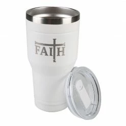 Flash Sale ✔️ Lincoln Outfitters "Faith" 30 oz. Religious Tumbler, White - 89-646-0204 - Tumblers 👍 -Lincoln Outfitters Shop 9951a2da24d1040339aee06052c63ce9917bc7dc 32631069 3