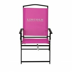 Brand new ✨ Lincoln Outfitters XL Sling Folding Chair, Pink - 89-272-0204 - Camp Furniture 🎁 -Lincoln Outfitters Shop 9aee63a5be530316fe426b23ad3fee7305262df8 32512022 3