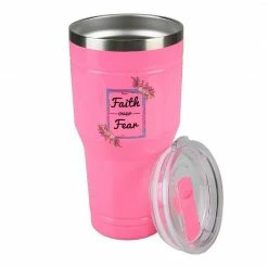 Flash Sale 🌟 Lincoln Outfitters "Faith Over Fear" 30 oz. Religious Tumbler, Pink - 89-635-0204 - Tumblers 😉 -Lincoln Outfitters Shop a12a86584c037f749bd6fb7d191dadac099c93fe 32631058 3