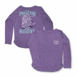 New 🥰 Lincoln Outfitters Girls' This Princess Wears Boots Long Sleeve T-Shirt Loyls-05 - ✔️ Shirts ⭐