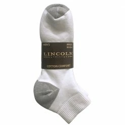 Flash Sale ✔️ Lincoln Outfitters Men's Quarter Sock 3 Pack White - L3/941-W - 😉 Socks 🔥