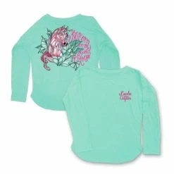 Flash Sale ⭐ Lincoln Outfitters ✨ Girls' Be A Unicorn Long Sleeve T-Shirt Loyls-06 - Shirts ⭐