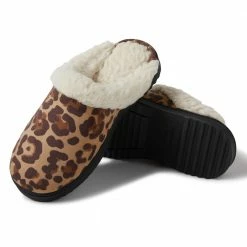 Hot Sale 👏 Lincoln Outfitters Women's Printed Scuff with Cuff, Leopard - 60984 - Women's Slippers 🎉