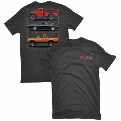 Budget 🎁 Lincoln Outfitters Men's Short Sleeve Three Truck Pure American T-Shirt Charcoal Heather - LO-130 - T-Shirts 🛒