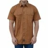 Flash Sale ✔️ Lincoln Outfitters Men's Short Sleeve Flex-Twill Workshirt Brown - LOWS-E0218-242 - T-Shirts 😉