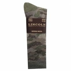 Coupon ⭐ Lincoln Outfitters Men's Camo Merino Wool Sock Green - L9063-CGR - 🌟 Socks ✨