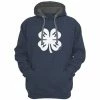 Discount 🥰 Lincoln Outfitters 4-H Filled Clover Men's Long Sleeve Fleece Hoodie - 4HH-03-DHR - Hooded Sweatshirts ❤️