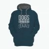 Best Sale 😀 Lincoln Outfitters Dogs Before Dudes Ladie's Long Sleeve Hoodie, Bluesteel Black Heather - LO-LH28 - Hooded Sweatshirts 👍 Women's ✨