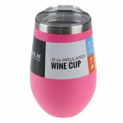 Budget π Lincoln Outfitters 12 Oz. Wine Cup Pink 87-966-0204 - Water Bottles & Hydration β¨