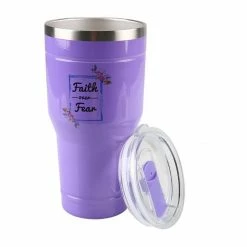 Outlet ⌛ Lincoln Outfitters "Faith Over Fear" 30 oz. Religious Tumbler, Purple - 89-639-0204 - Tumblers 💯 -Lincoln Outfitters Shop bc47cf53c54ad1263af82e4f7013526cf98ded75 32631062 3