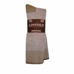 Deals ⌛ Lincoln Outfitters Men's Merino Wool Blend Marl Boot Sock 2 Pack Tan Large - L2/72516-COY-L - ⌛ Socks ✨