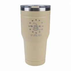 Brand new 🔔 Lincoln Outfitters 30oz Tumbler Tan Don't Tread On Me - 32631046 - Tumblers ✨